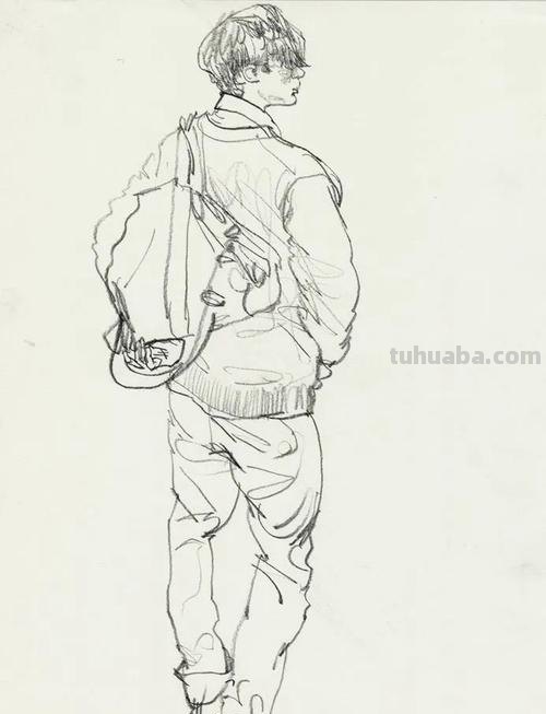 背对的速写 背对的意思？