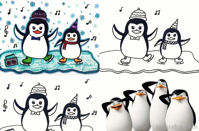 怎么画企鹅简笔画 企鹅画画？