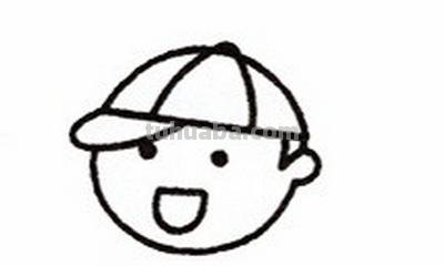 怎么画男孩简笔画 简笔画系列：背着书包上学校的小男孩？