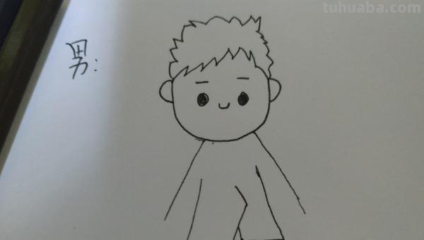 怎么画男孩简笔画 简笔画系列：背着书包上学校的小男孩？