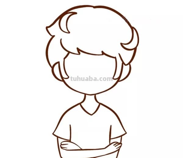 怎么画男孩简笔画 简笔画系列：背着书包上学校的小男孩？