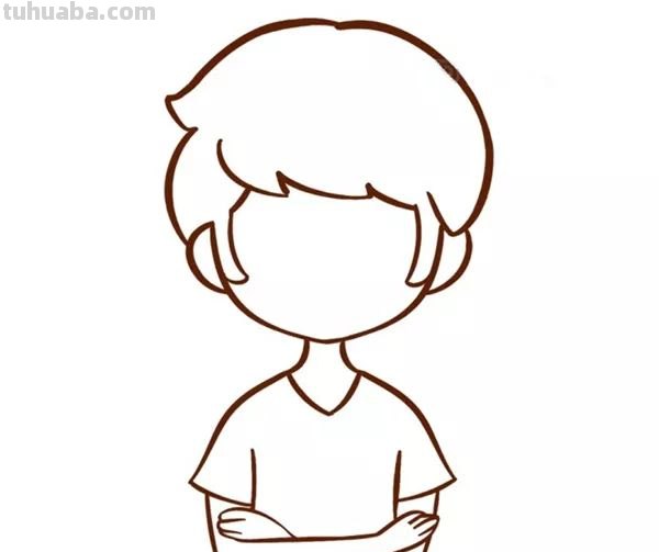 怎么画男孩简笔画 简笔画系列：背着书包上学校的小男孩？