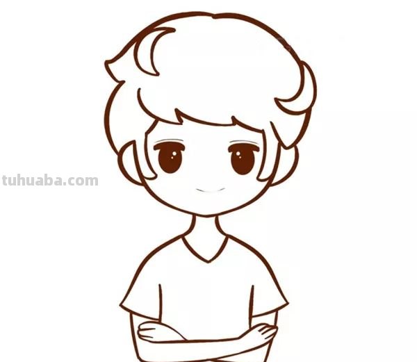 怎么画男孩简笔画 简笔画系列：背着书包上学校的小男孩？