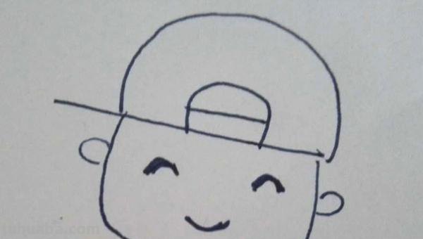 怎么画男孩简笔画 简笔画系列：背着书包上学校的小男孩？