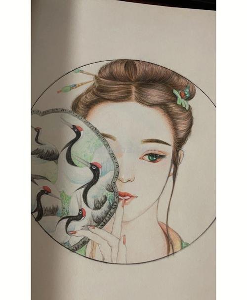 彩铅怎么画古代女孩 用彩铅画画简单古风公主？