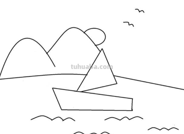 怎么画小船简笔画 儿童简笔画：简单好看风景步骤？