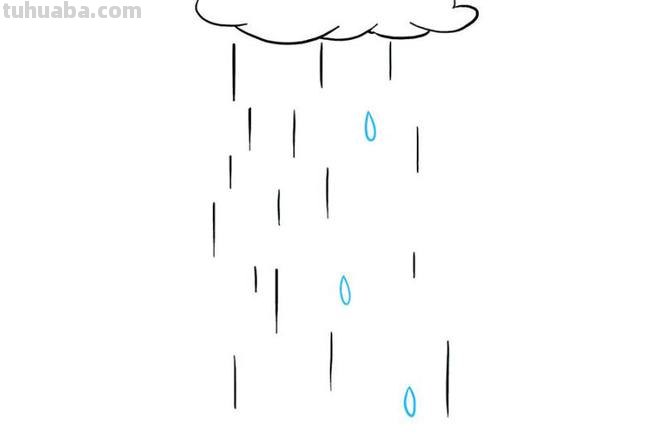 下雨怎么画简笔画 一年级画下雨简单的方法？