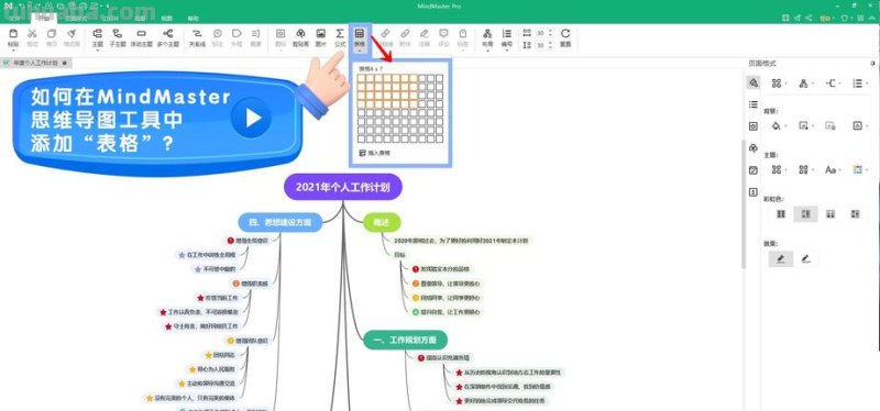 思维导图怎么记录表格 表格思维导图最简单的怎么做？