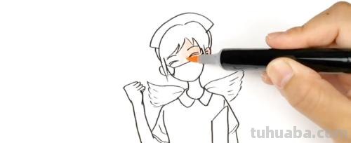 医生怎么画彩铅可爱 5-6岁医生儿童画？