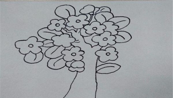 花丛怎么画简笔画 如何画一个开满桃花的桃花树卡通儿童简笔画? 花丛怎么画简笔画 如何画一个开满桃花的桃花树卡通儿童简笔画?