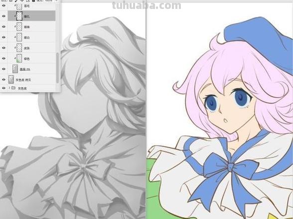 二次元涂画必备技能——ps色彩替换 