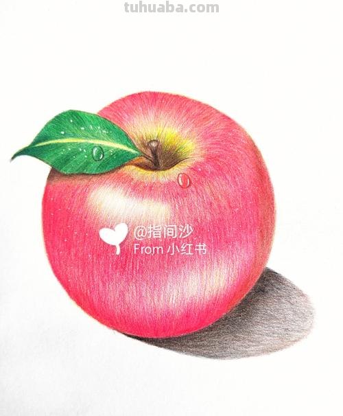 怎么画彩铅素描苹果 用18色的彩铅能画出一个苹果吗？