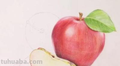 怎么画彩铅素描苹果 用18色的彩铅能画出一个苹果吗？