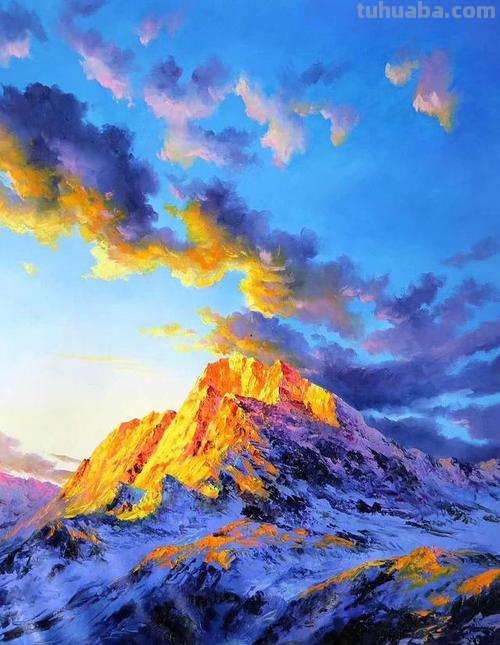 山色彩风景及山色彩风景画图片：颜色的魔力与自然的美妙 