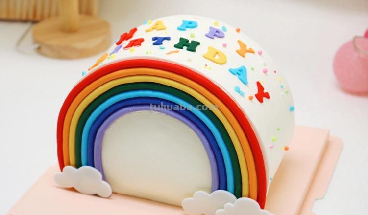 七色彩虹蛋糕——色彩斑斓的美食艺术品 