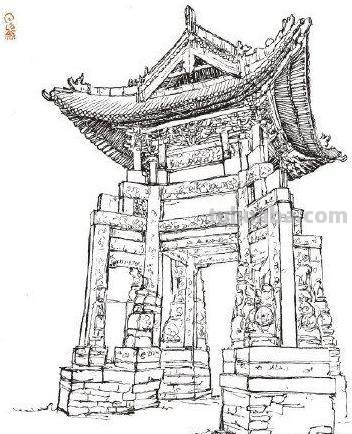 隋唐建筑速写 隋朝建筑的特点？