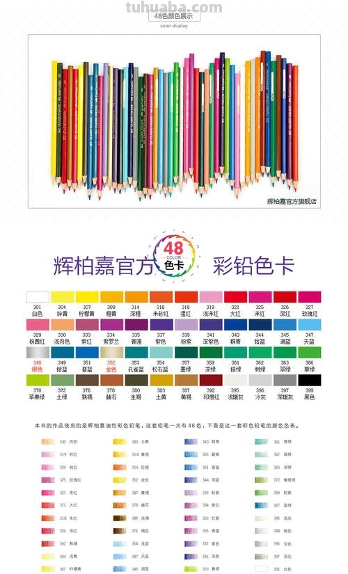 辉柏嘉72色彩铅色卡及辉柏嘉72色彩铅色卡对应颜色详解 