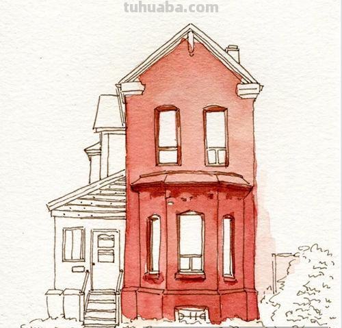 如何用色彩画房子?| 色彩画房子简单图片教程