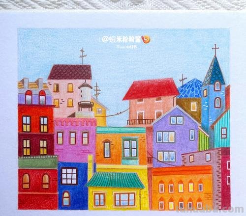 如何用色彩画房子?| 色彩画房子简单图片教程