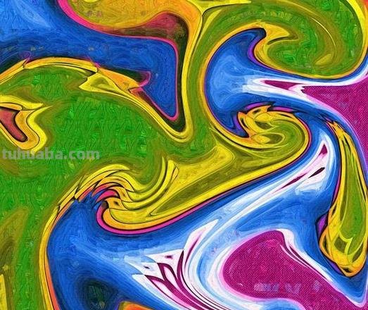 如何用彩笔画出色彩的抽象画 