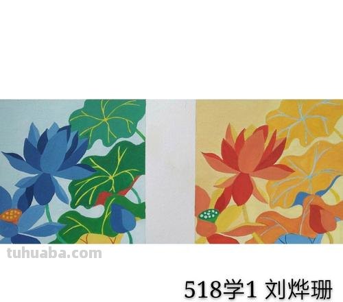 面积对比色彩构成图及面积对比色彩构成图四宫格 