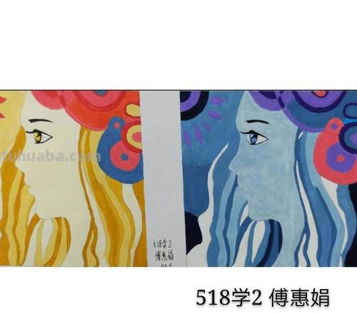 面积对比色彩构成图及面积对比色彩构成图四宫格 