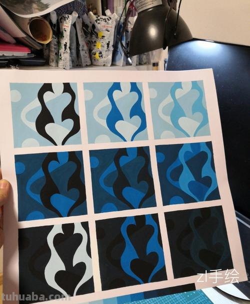 明暗对比色彩构成图片及明暗对比色彩构成图片九宫格