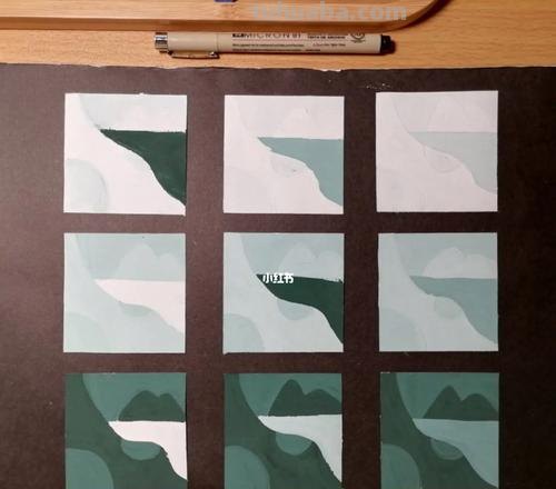 明暗对比色彩构成图片及明暗对比色彩构成图片九宫格