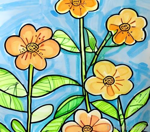 花草的色彩及花草色彩简笔画——用色彩和线条描绘自然的美丽 