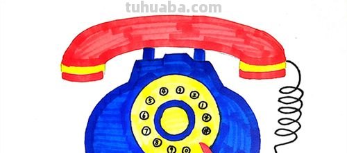 如何画出色彩电话及色彩电话机 