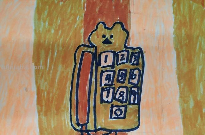 如何画出色彩电话及色彩电话机 