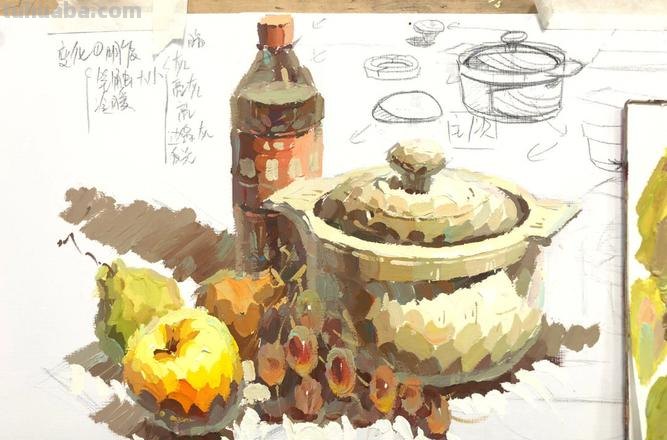 砂锅色彩及砂锅色彩画法 