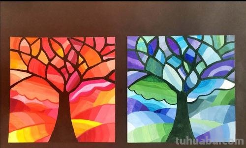 冷暖色彩构成图片大全及冷暖色彩构成图片大全对比