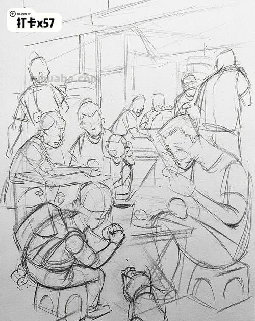 多物体速写 如何画速写?