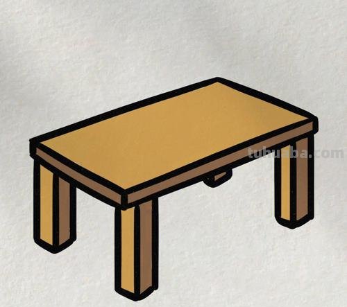 书桌的简笔画怎么画 怎样画桌子？