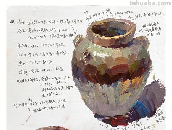 罐子色彩画及其绘画方法