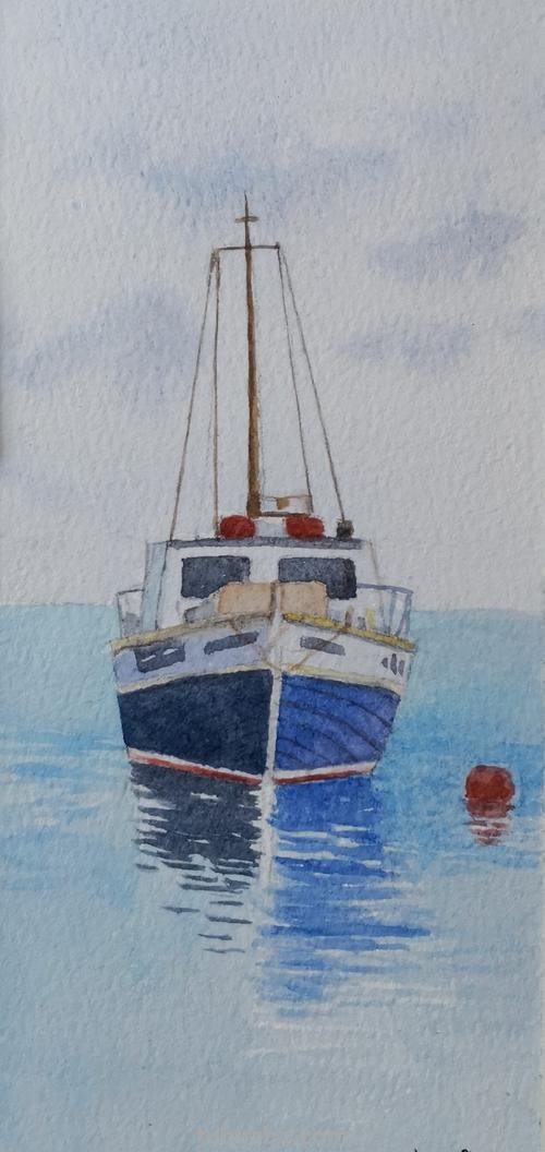 探究船的色彩画及船色彩画法 