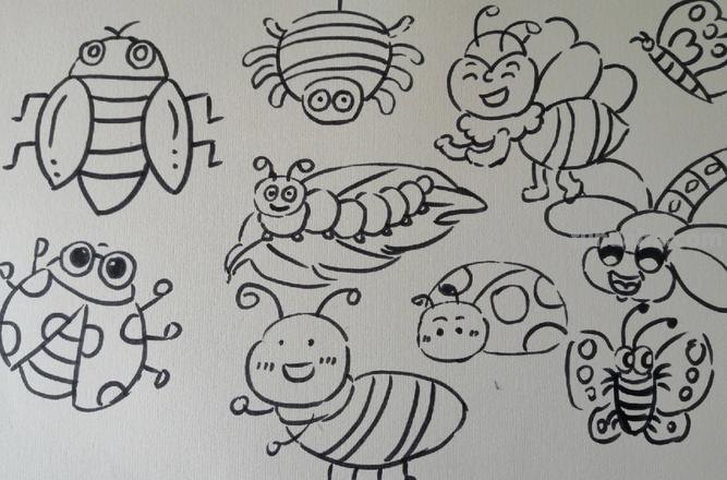 虫的简笔画怎么画 三年级昆虫绘画简单漂亮？