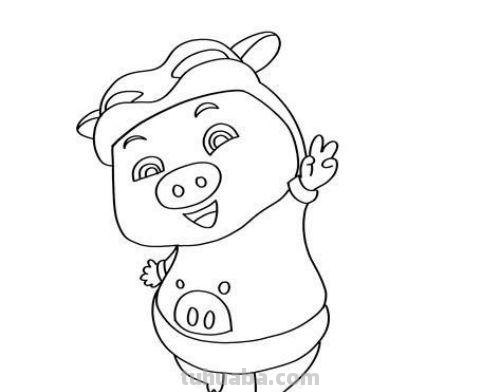 猪猪侠怎么画简笔画 一二三年级的画猪猪侠?