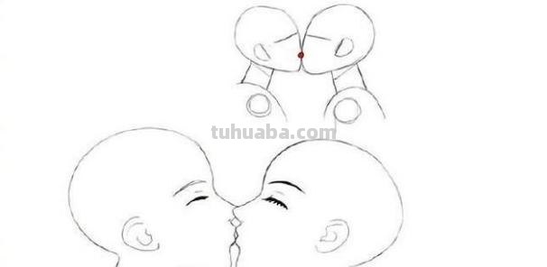 简笔画的亲亲怎么画 如何画接吻中的人物？