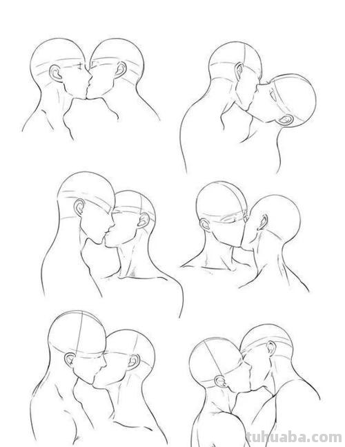 简笔画的亲亲怎么画 如何画接吻中的人物？