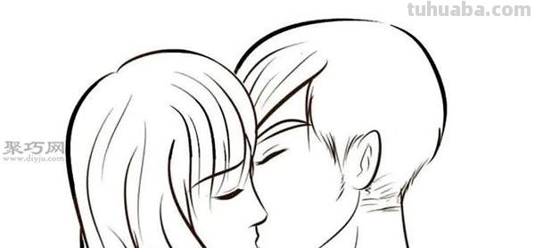 简笔画的亲亲怎么画 如何画接吻中的人物？