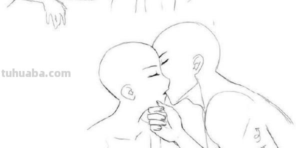 简笔画的亲亲怎么画 如何画接吻中的人物？