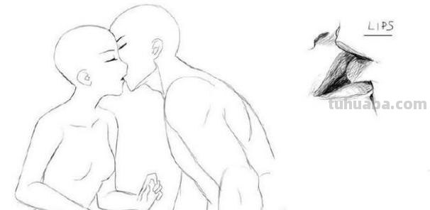 简笔画的亲亲怎么画 如何画接吻中的人物？