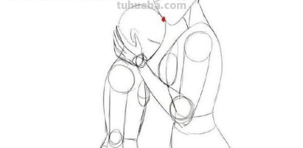 简笔画的亲亲怎么画 如何画接吻中的人物？