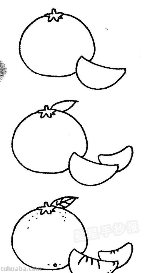 橘子的简笔画怎么画 橘子画画？