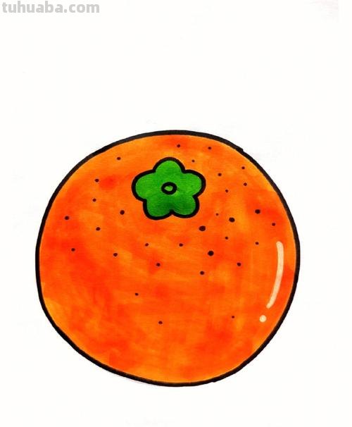 橘子的简笔画怎么画 橘子画画？