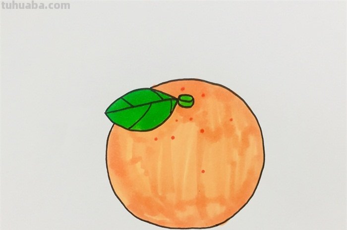 橘子的简笔画怎么画 橘子画画？