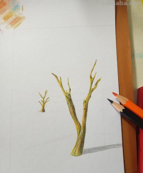 明信片彩铅小树怎么画 怎么使用彩铅画树？