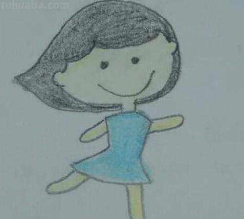 怎么画女生卡通彩铅 卡通人物女孩彩色简笔画怎么画？